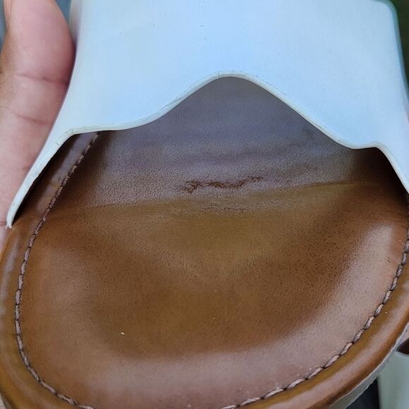 Target Shade & Shore Women's White-Brown Sandals Slip-on Size 10 - Picture 9 of 11